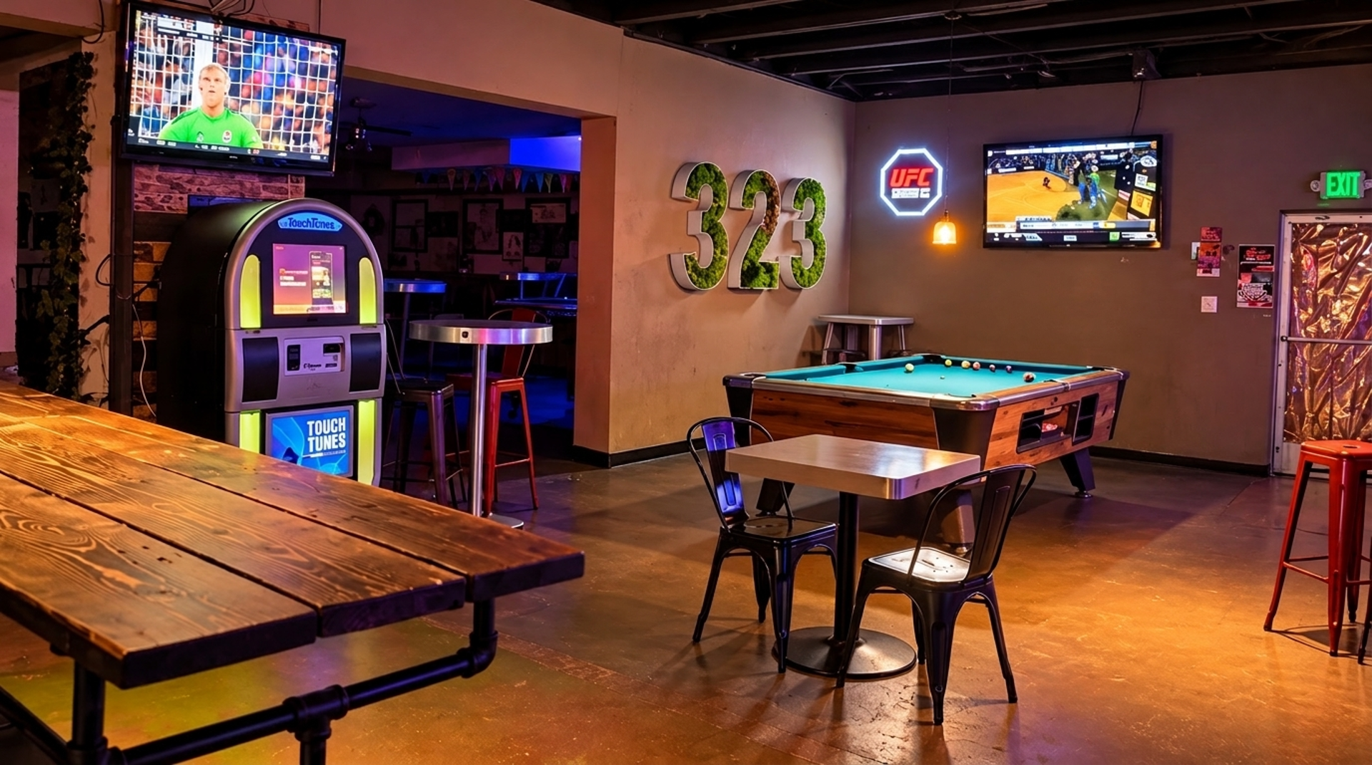 Wings, pool and a jukebox